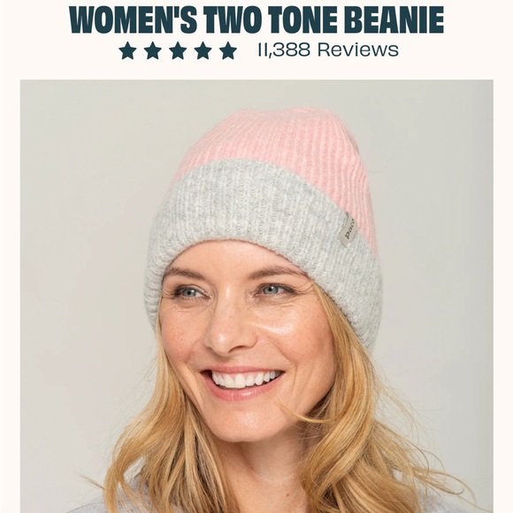 PACAS nwt alpaca beanie pink grey - Picture 2 of 6